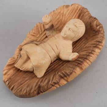 FIGURINER, 12 delar, trä, 1900-tal.
