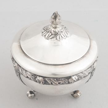 A Swedish Silver Art Nouveau Sugar Bowl, mark of CG Hallberg, Stockholm 1918.