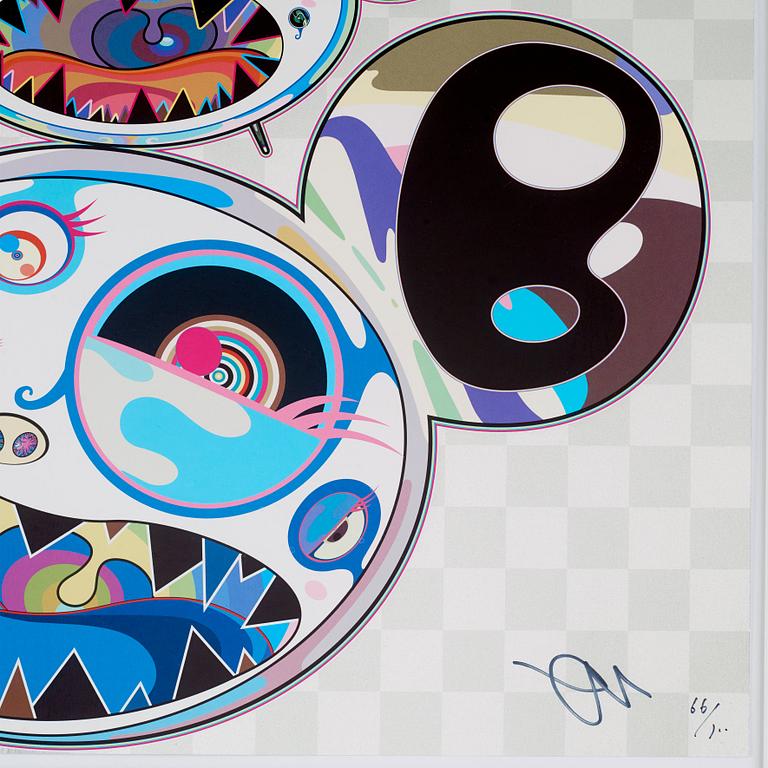 Takashi Murakami, "Another Dimension Brushing Against Your Hand" & "Hands Clasped".