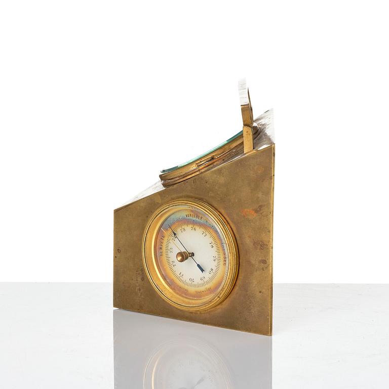 Reseur med barometer och termometer, Frankrike, 1900-talets början.