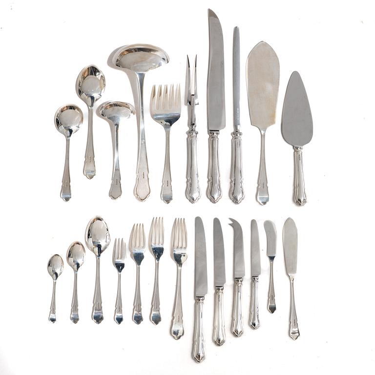 Bestickuppsättning, 148 delar, silver, Carr's of Sheffield Ltd, Sheffield, England 1992-1993.