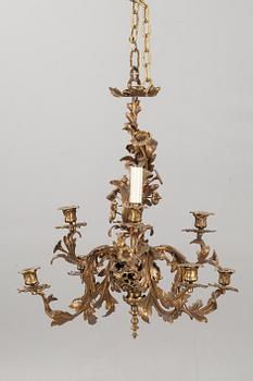 TAKLAMPA, brons, nyrokoko, omkring 1900.