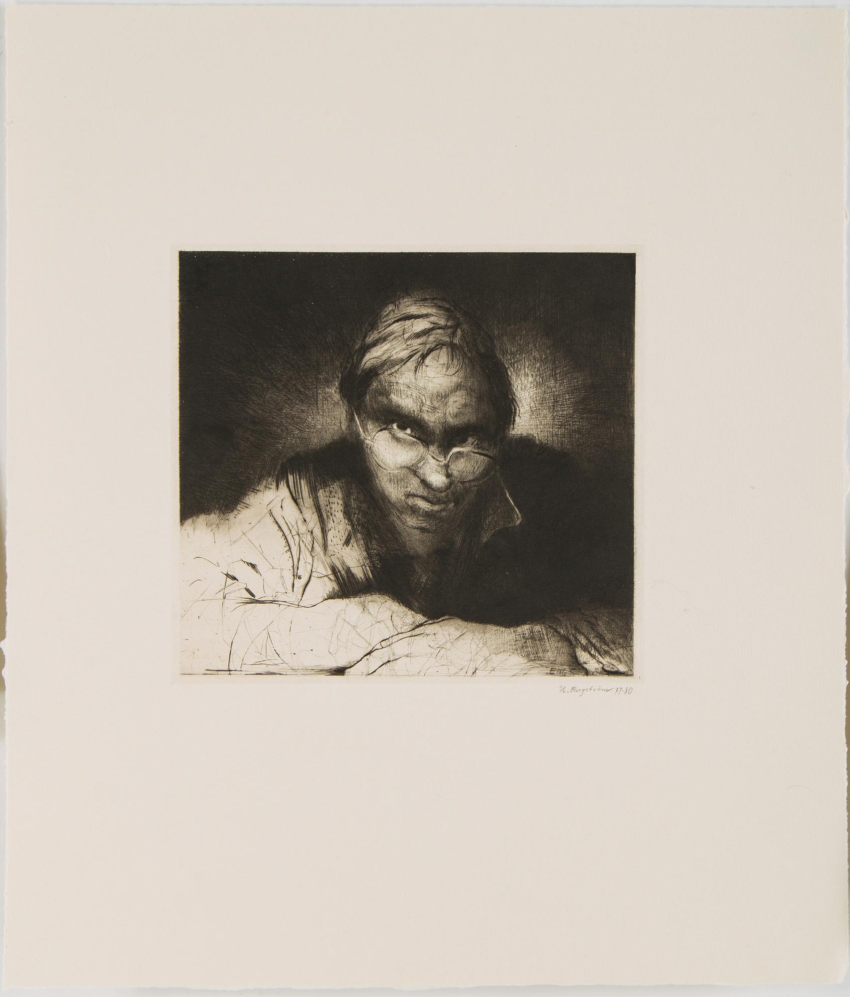 ETCHINGS, 6 pieces, one of wich Hans Wigert.