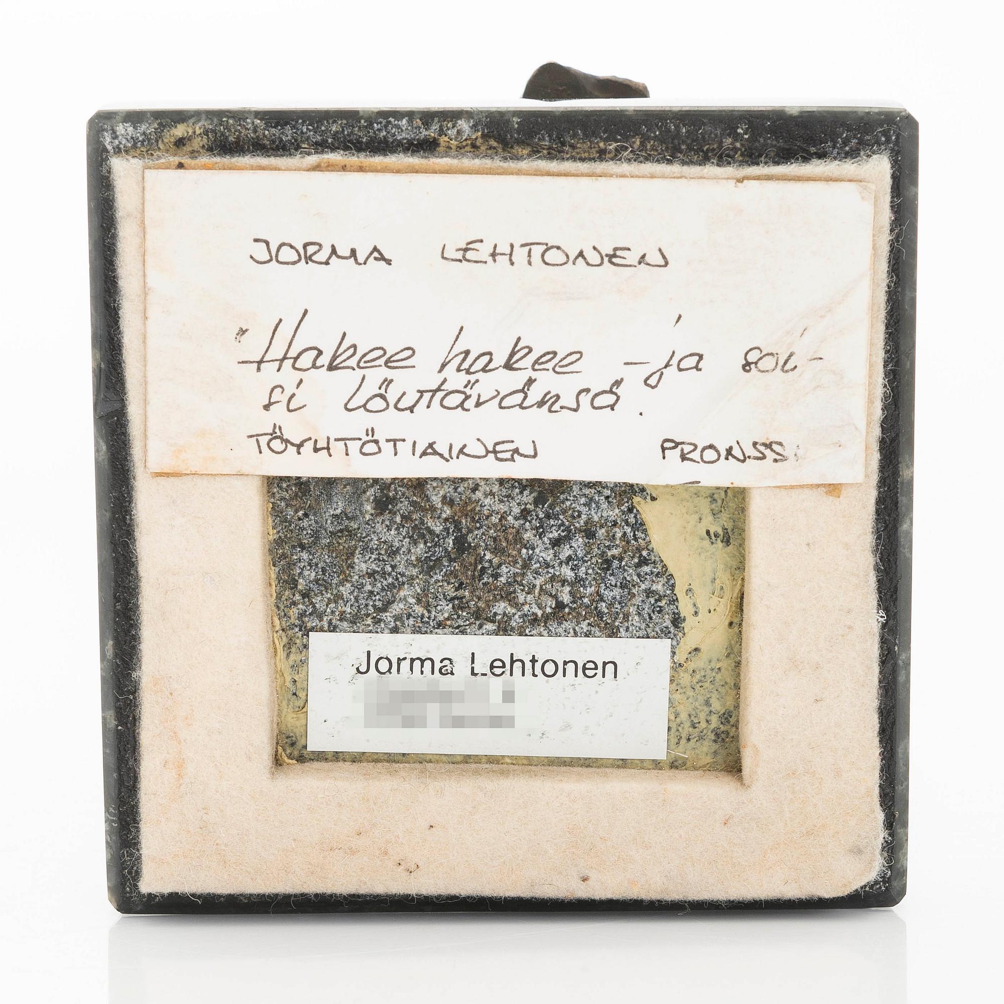 Jorma Lehtonen, Tofsmes.