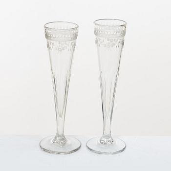 Champagne glasses, 12 pcs, circa 1900.