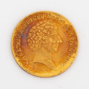 A goldcoin, Sweden, 1 Ducat, 1833.