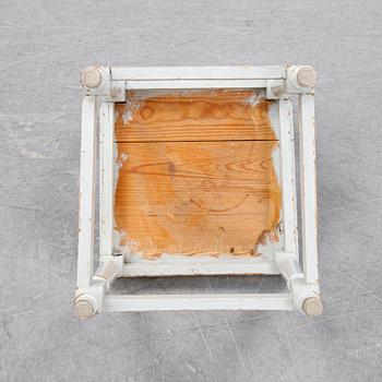 Four painte pine chairs, 19th Century.