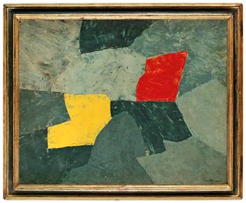 330. Serge Poliakoff, "Composition taches rouge et jaune".
