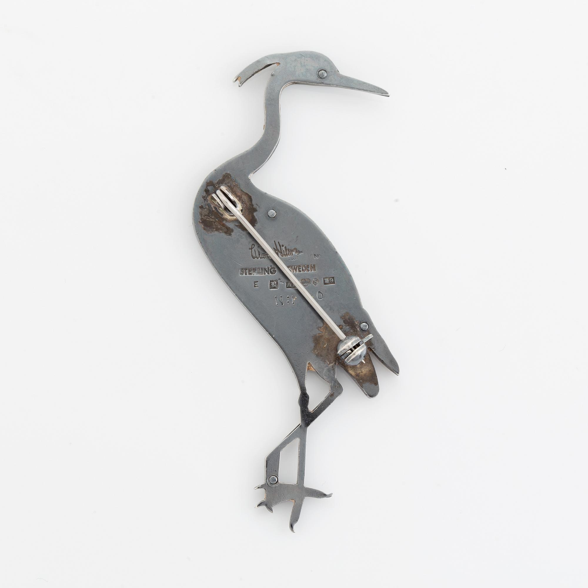 Wiwen Nilsson brosch silver "Trana".