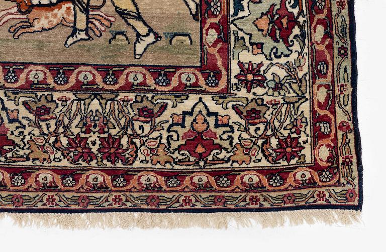Matta, antik Kirman Laver, södra Persien, ca 210 x 136 cm.
