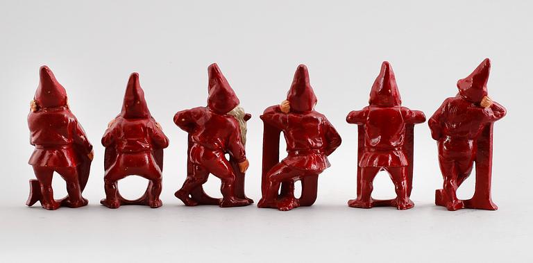 TOMTAR, 6 st, "GOD JUL", tidigt 1900-tal.