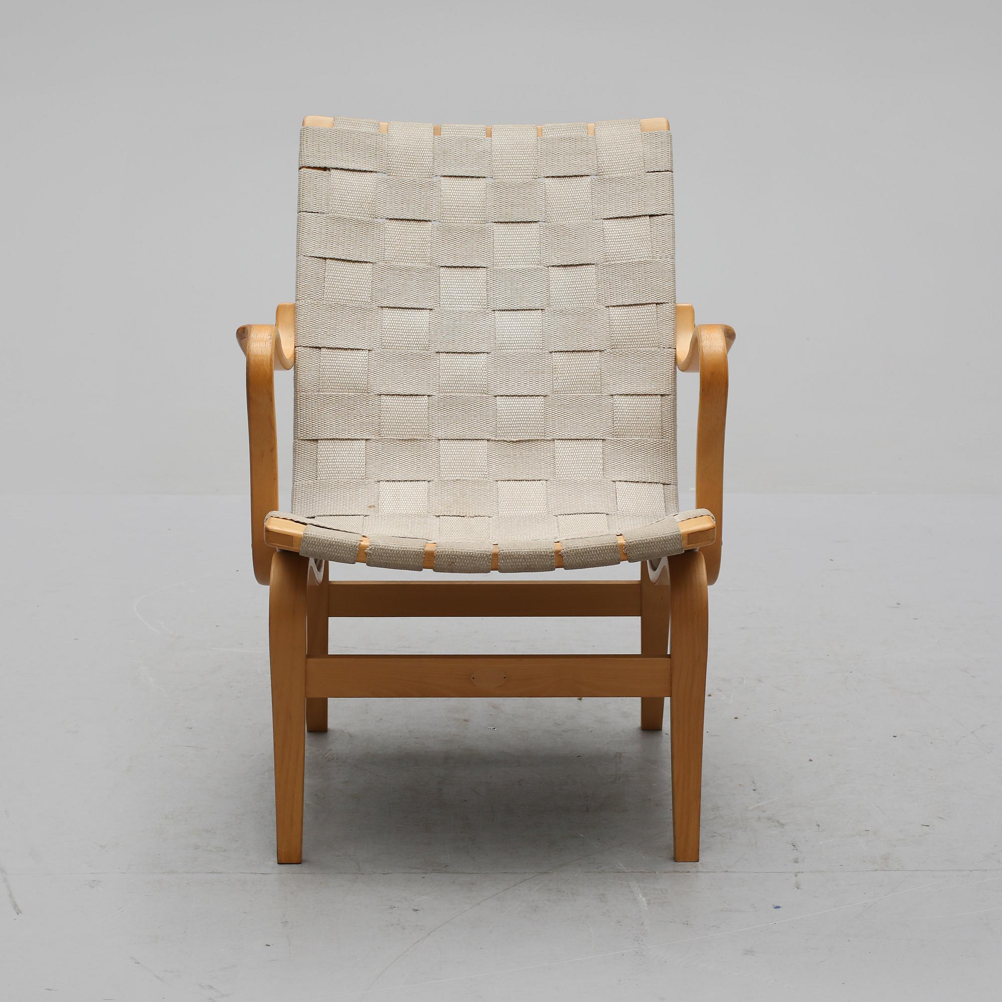 FÅTÖLJ, "Eva", Bruno Mathsson, Dux, 1900-talets andra hälft.