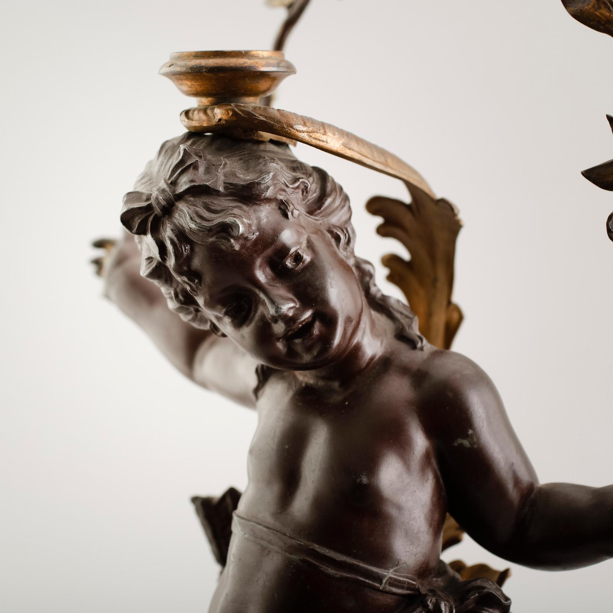 STATIV, bronserad vitmetall, sannolikt Frankrike, 1800-talets andra hälft.