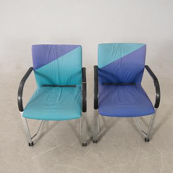 Burkhardt Vogtherr armchairs 8 pcs "Independence" for Fritz Hansen 1990s.