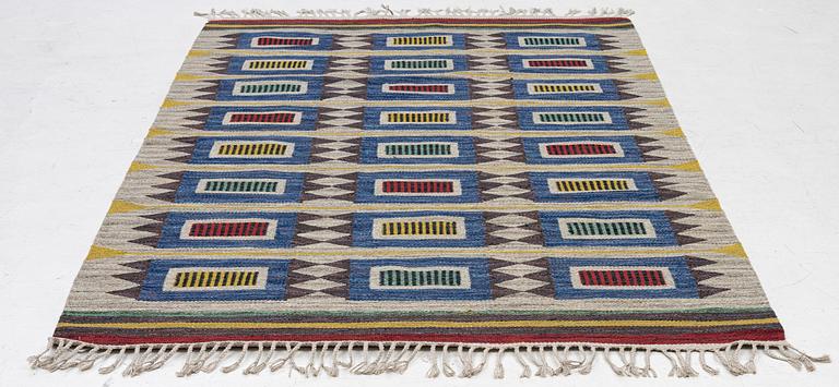 Rug, flat weave, approx. 244 x 157 cm.