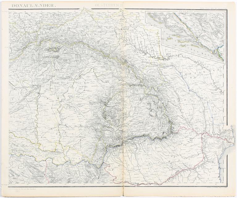 PARTI KARTOR, 7 st, bla världsdelarna och del av Nordamerika, Stein 1870-tal.