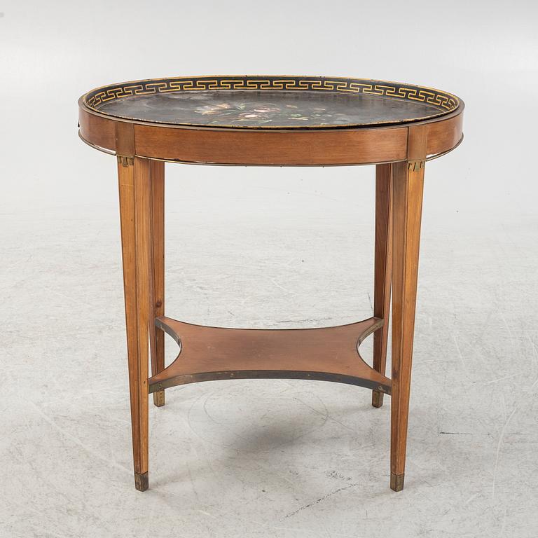A late Gustavian style tray-table, late 18th century.