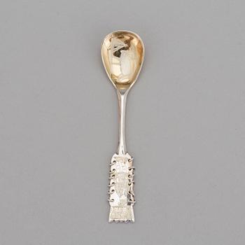 KAFFESKEDAR, 12 st, silver, Forslunds, Boden 1940, s k Lappsilver. Vikt ca 180 gram.