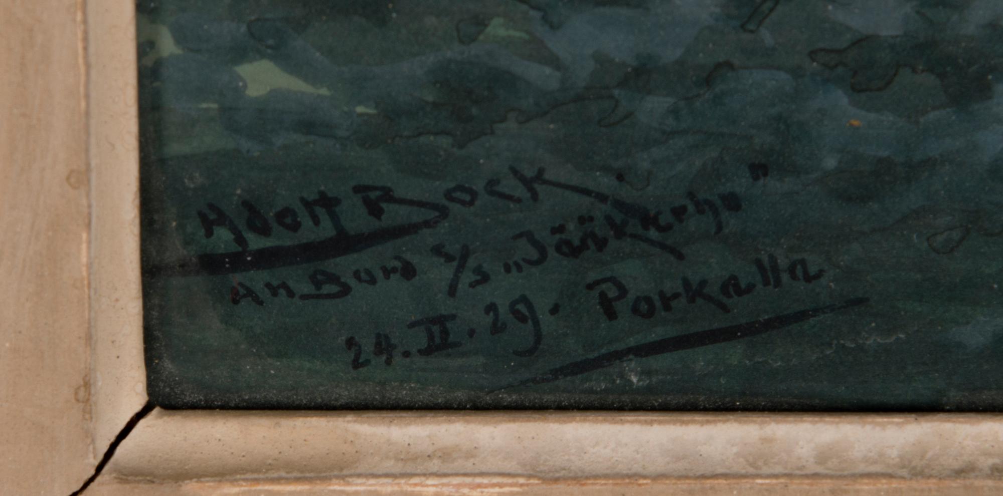 ADOLF BOCK, gouache, signed and dated 24.II. 1929.