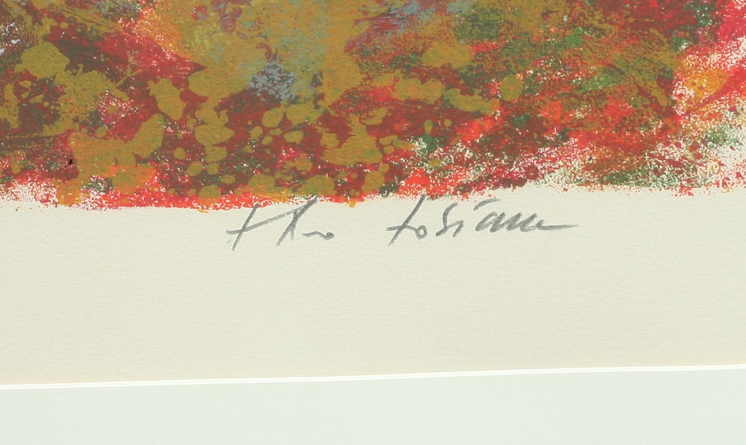 THEO TOBIASSE, färglitografi, sign o numr 146/350. Ur mappen "Un Hommage a H.C Andersen", utgiven av Galerie Börjeson.
