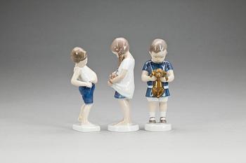 FIGURINER, 3 st, porslin, Bing & Gröndahl, 1900-talets andra hälft.