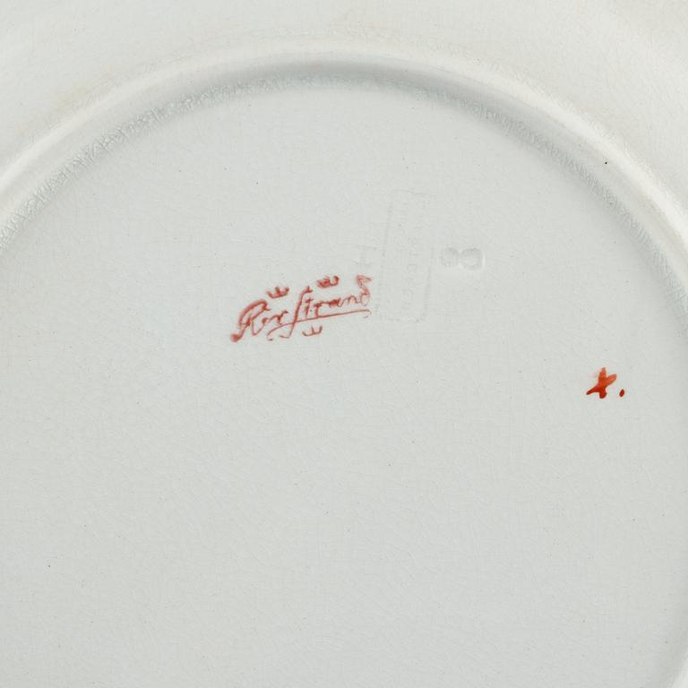 KRÄFTTALLRIKAR, 12 st, flintgods, Rörstrand, 1900-talets första hälft.