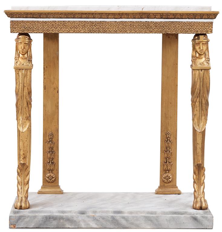 A Swedish Empire 19th century console table by C. F. Thim.