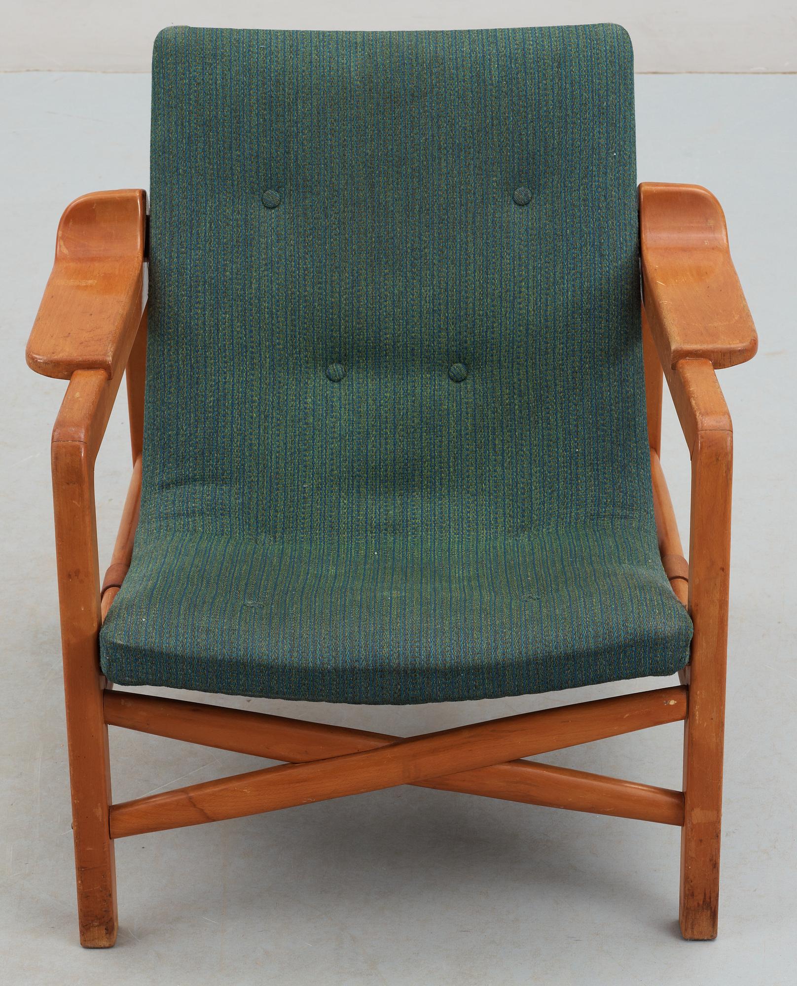 TOVE & EDVARD KINDT-LARSEN, "Fireplace Chair/ Kaminstolen", Gustav Berthelsen & Co, Danmark 1950-tal.