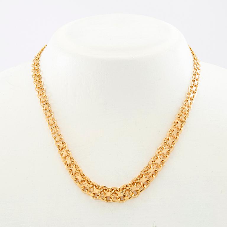 Necklace dosed X-link 18K gold.