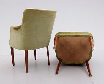 FÅTÖLJER, 1 par, 1900-talets mitt.