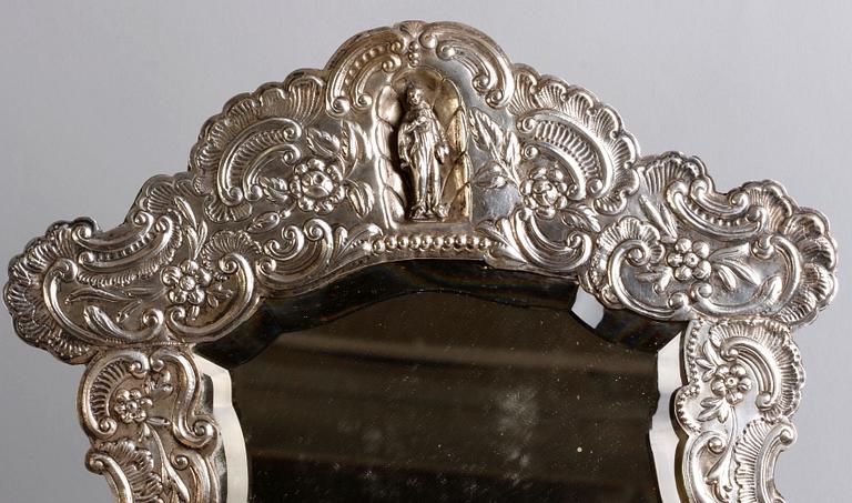 BORDSSPEGEL, silver, rokokostil, 1800-tal, sydeuropa.