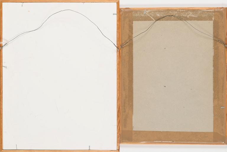 Kain Tapper, blandteknik på papper, signerad och daterad -65 och -66.