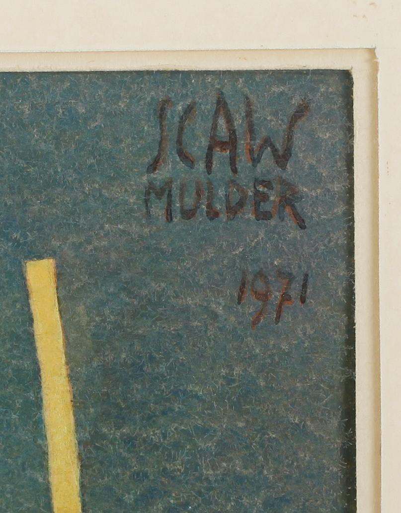 JAN SCAW MULDER, gouache, sign och dat 1971.
