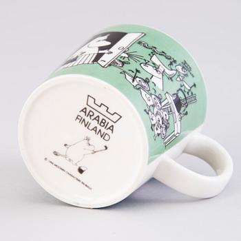 MOOMIN-MUG, porcelain, 'Drawing', Moomin Characters, Arabia 1996-2002.