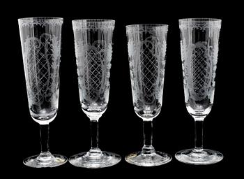 CHAMPAGNEGLAS, 8 st " Pall Mall", Reijmyre, snarlika.
