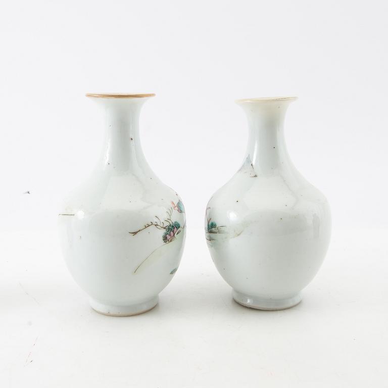 Vaser/Urnor 7 st Kina 18-1900-tal porslin.