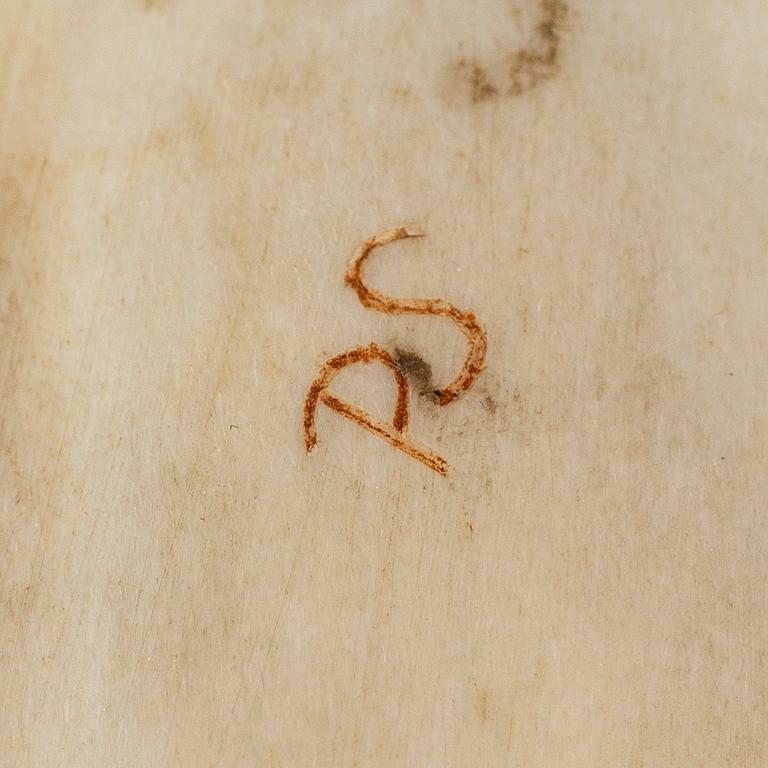 SAMISKT HANTVERK, 4 delar, renhorn, signerade.