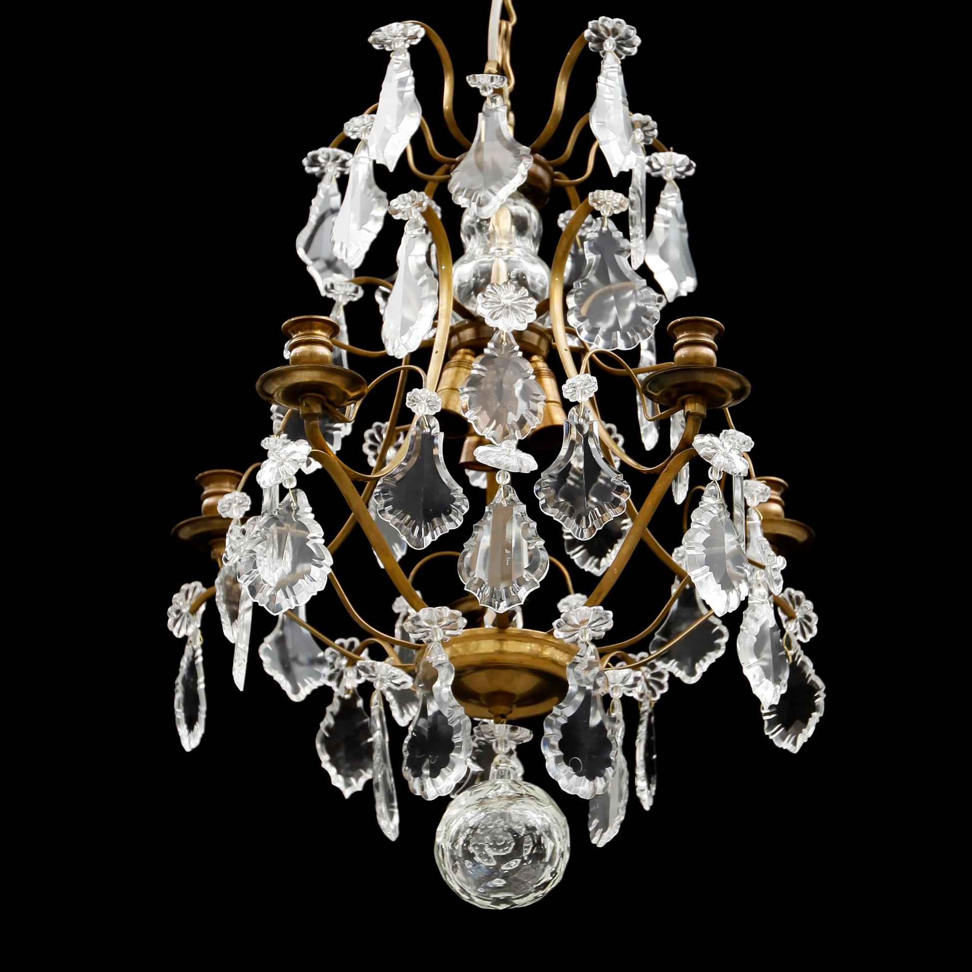 LJUSKRONA, barockstil, 1900-/2000-tal. Höjd 55 cm.