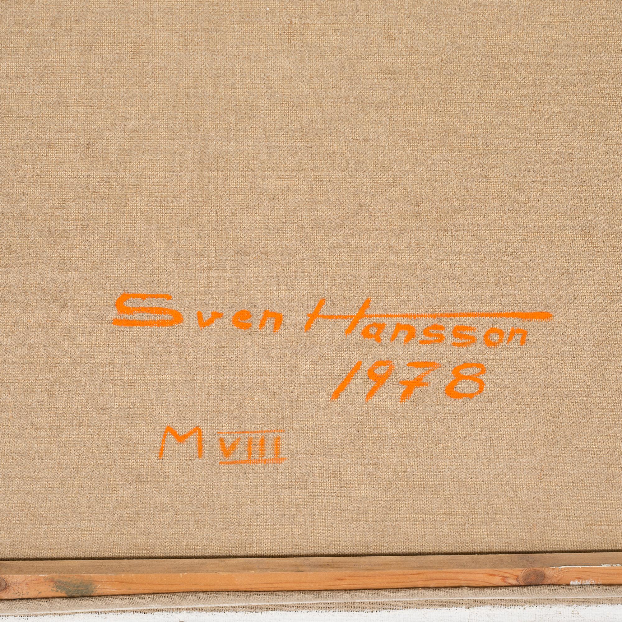 SVEN HANSSON, oil on canvas.