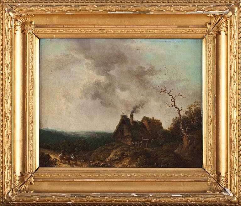 OKÄND KONSTNÄR, olja på duk, påskrift a tergo Gielstrup 1796.
