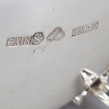 Four piece silver coffee service by GEWE, Malmö 1973-74.