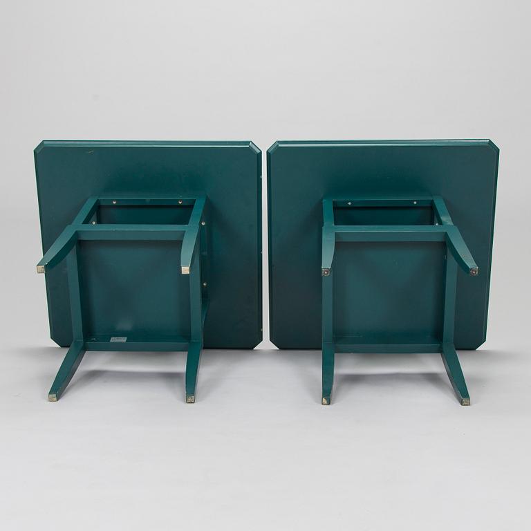 Eliel Saarinen, furniture, 5 pieces, "Blue suite" for Adelta, Finland 1980s.