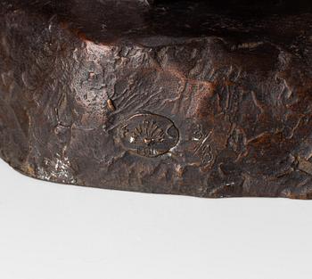 Gudmar Olovson, sculpture. Signed. Numbered. Foundry mark. Bronze, height 61 cm, length 46 cm.