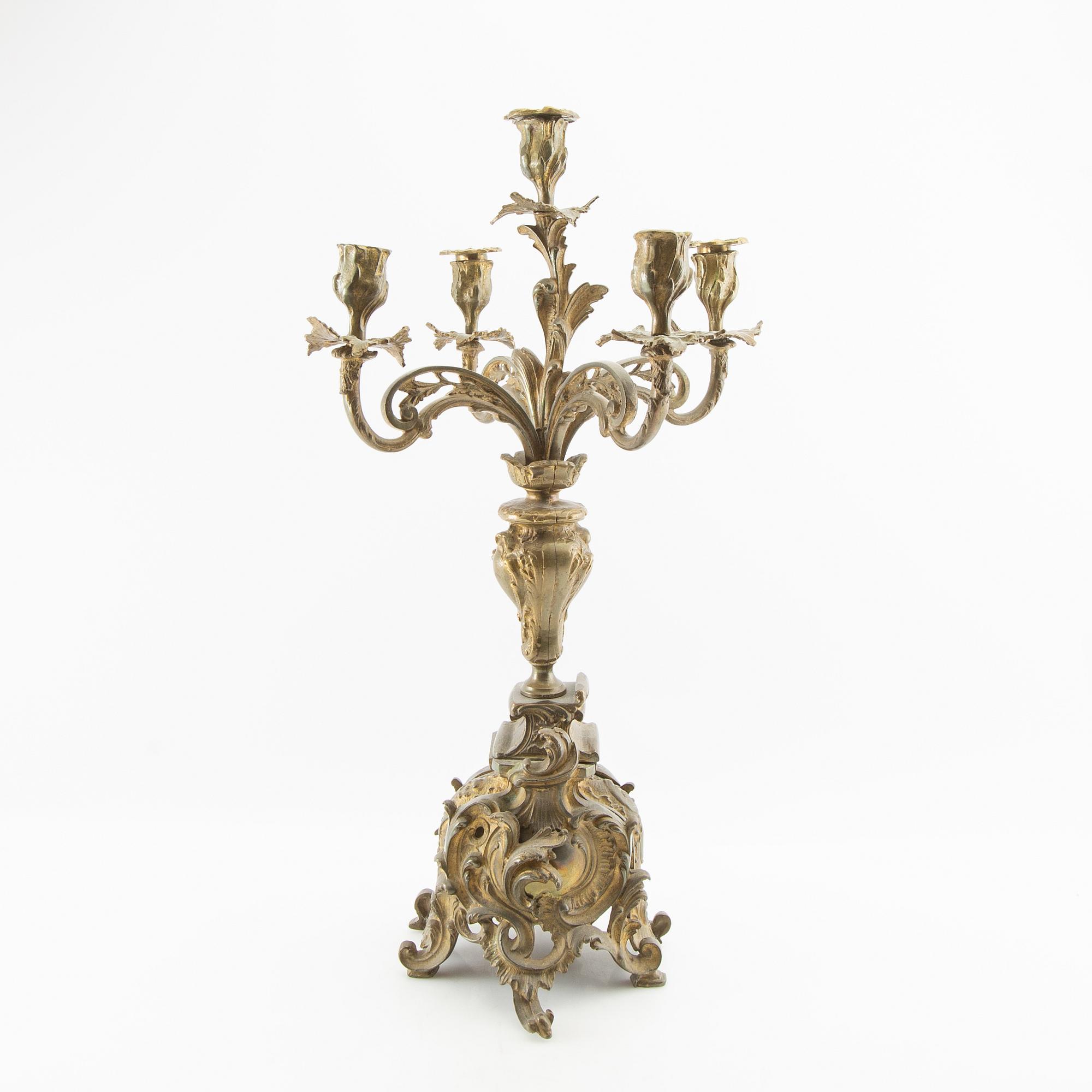 Candelabrum Louis XV style, first half of the 20th century.