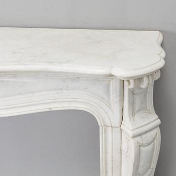 Four marble fireplace parts from around year 1900.
