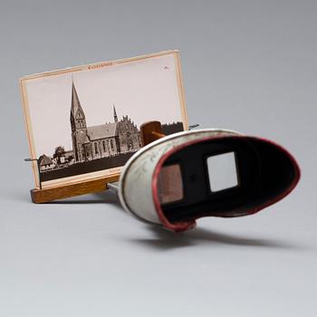 STEREOSKOP med BILDER, "The Perfecscope", omkring år 1900.