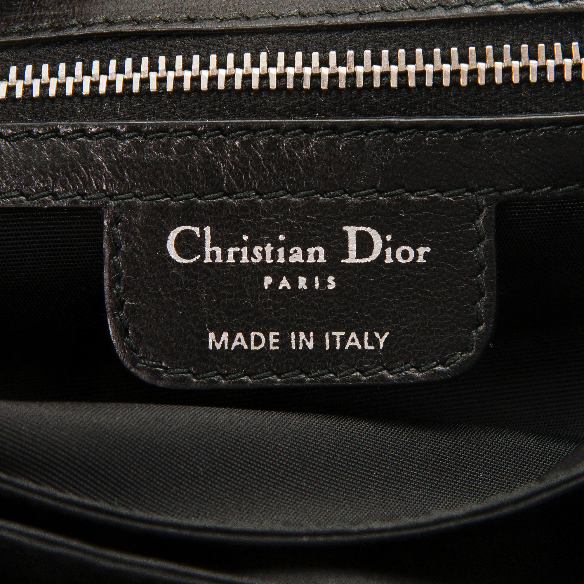 CHRISTIAN DIOR Quilted Ruffle Leather New Lock Flap Bag.