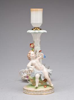 LAMPFOT, porslin, Dresden 1900-tal