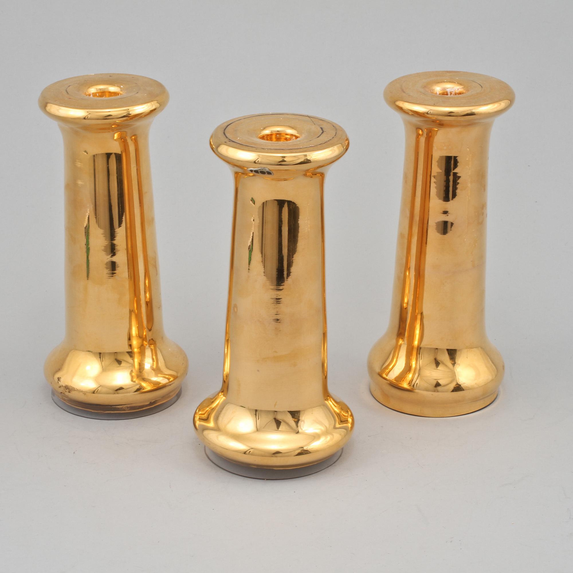 LJUSSTAKAR, glas, 3 st, Boda.