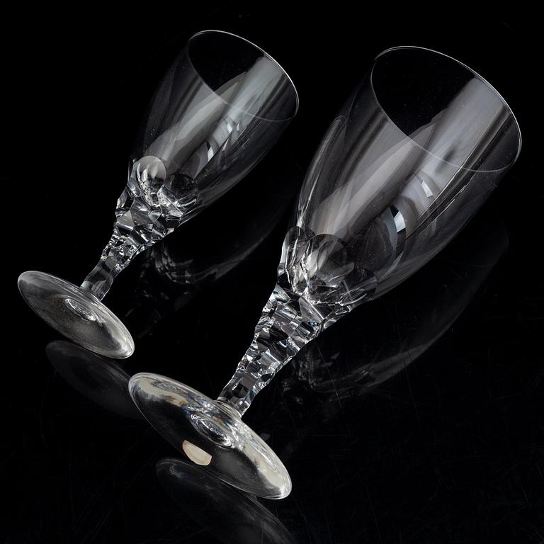 Ingeborg Lundin, 65 pieces glass, 'Carina', Orrefors.